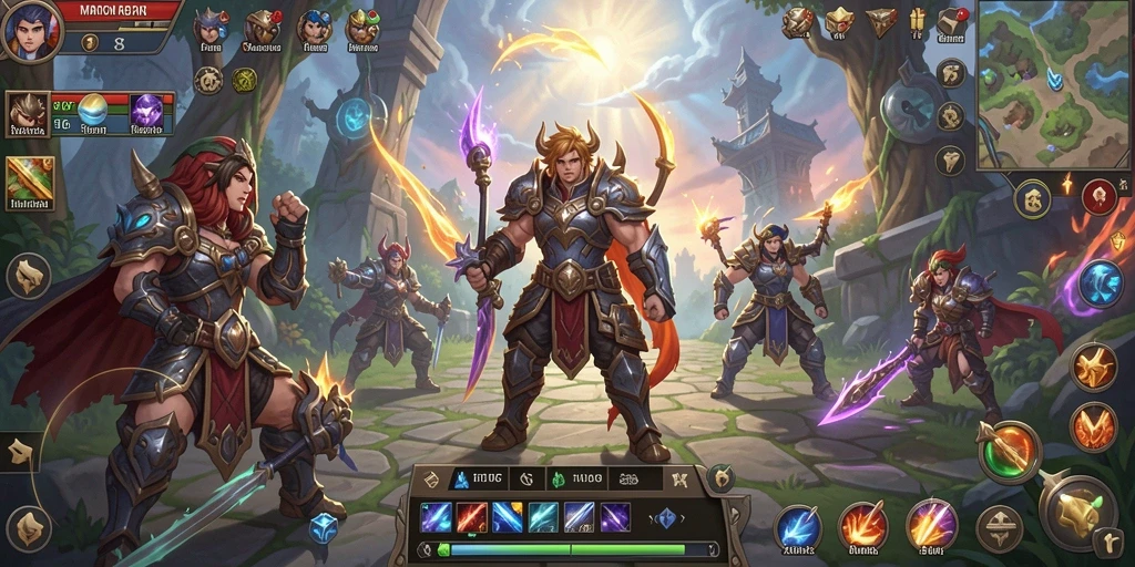Gameplay epik di dunia fantasi MMORPG.