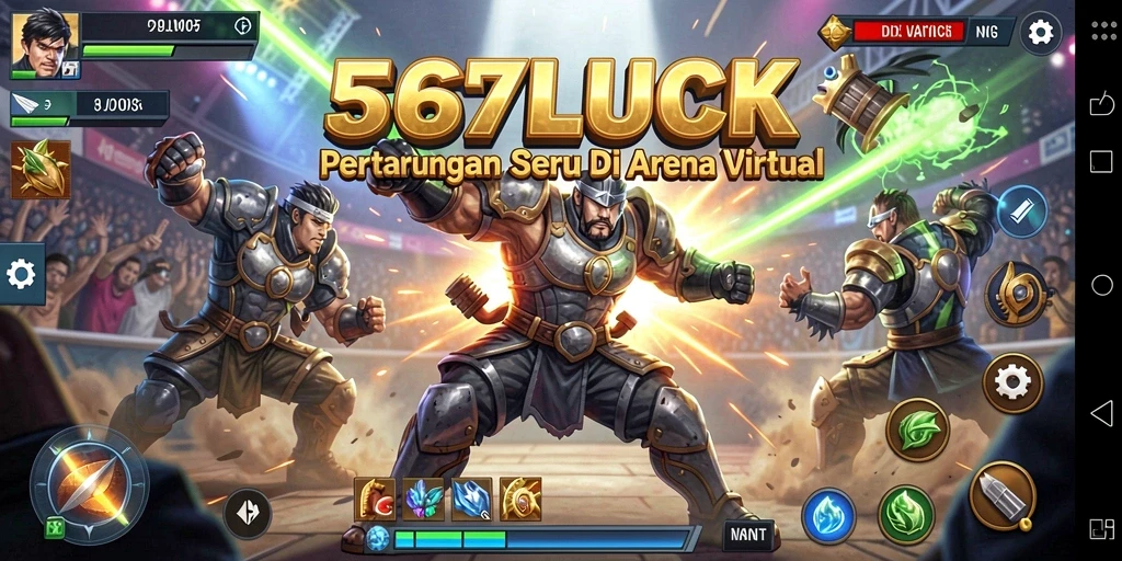 Tampak aksi pertarungan seru dalam gameplay 567LUCK.