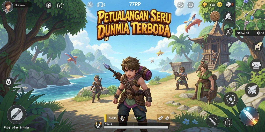 Gameplay seru di dunia terbuka 77RP yang menawan.