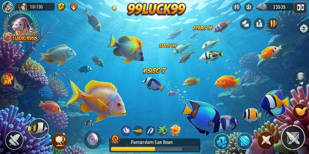 Gameplay seru Tembak Ikan di 99LUCK99.