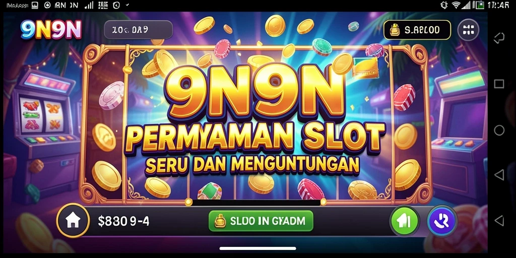 Tampilan menggembirakan dari gameplay Slot di 9N9N.
