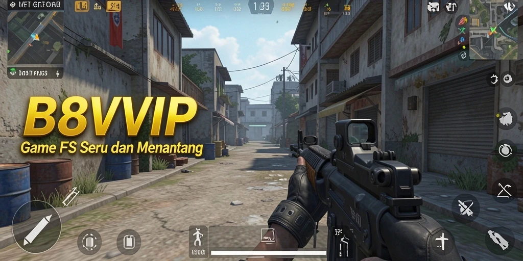 Screenshot B8VIP menampilkan aksi intens dan grafis yang mengesankan.