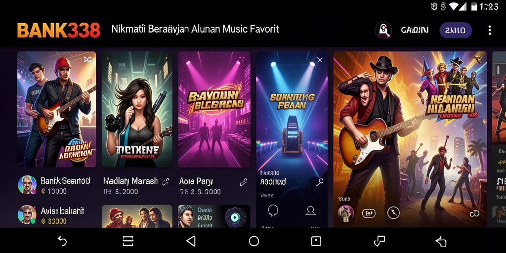 Screenshot BANK338 menampilkan pemain yang menikmati gameplay musik.