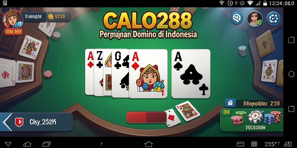 Tampilan gameplay CALO288 dengan aksi seru permainan Domino.
