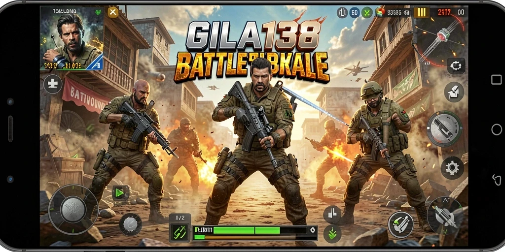Gameplay seru GILA138 dalam pertempuran Battle Royale.
