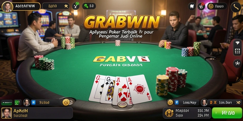 Screenshot gameplay <strong>GRABWIN</strong> yang menampilkan aksi poker yang mendebarkan.