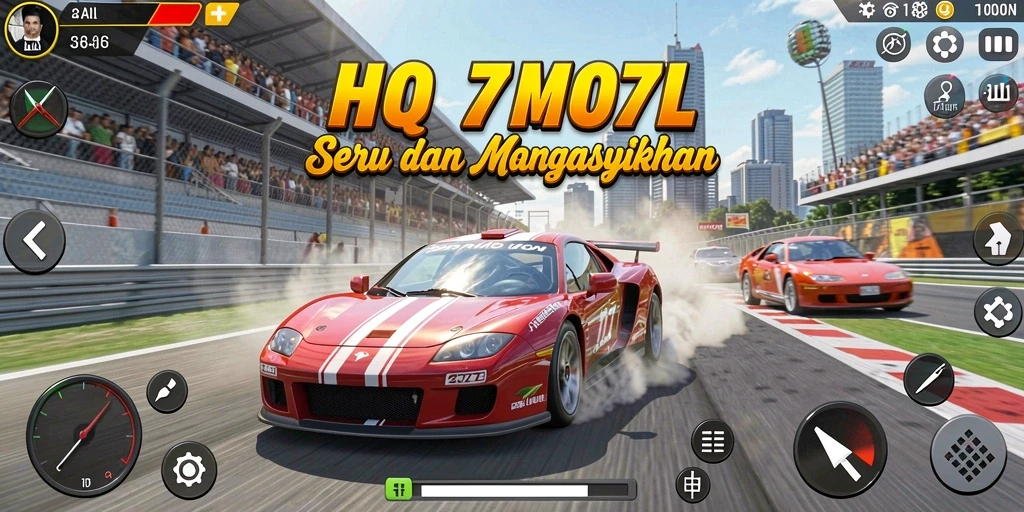 Gameplay HQ777 yang mendebarkan saat balapan ketat.