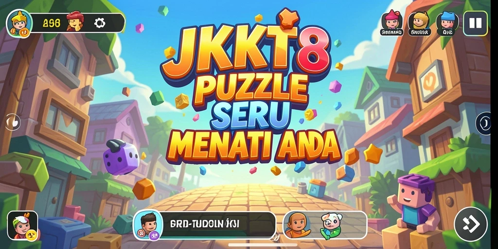 Screenshot utama JKT8 yang menunjukkan gameplay Puzzle yang mengasyikkan.