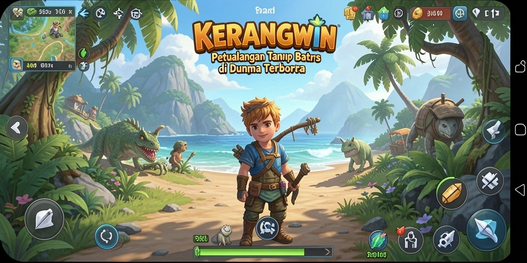 Tampilan gameplay KERANGWIN yang menakjubkan dan penuh petualangan.