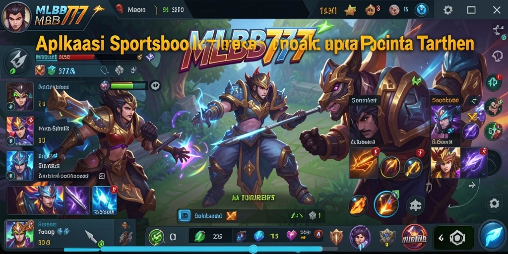 Screenshot gameplay MLBB777 dengan tampilan taruhan olahraga yang menarik.