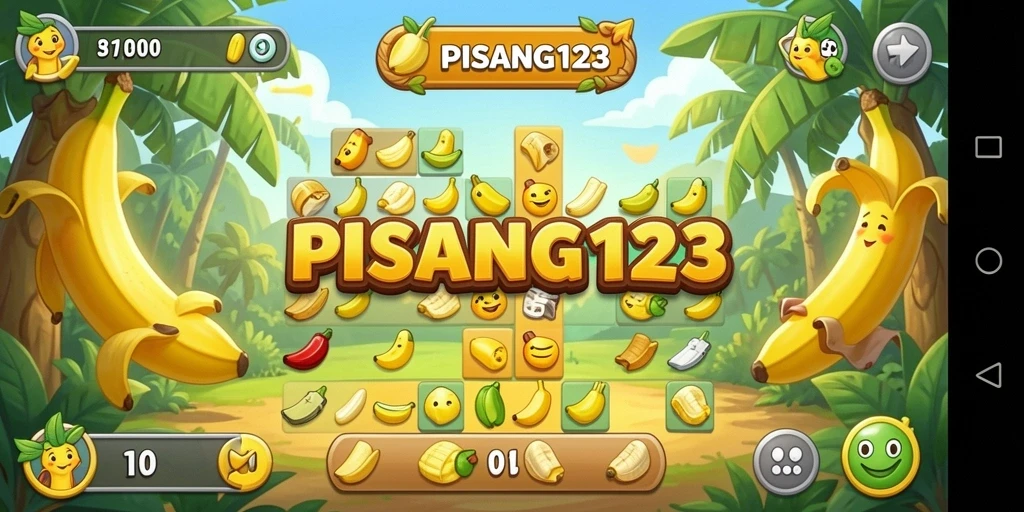 Screenshot gameplay menampilkan berbagai teka-teki menarik di PISANG123.