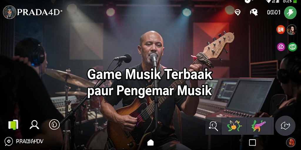 Screenshot gameplay PRADA4D yang menampilkan pengalaman musik interaktif.