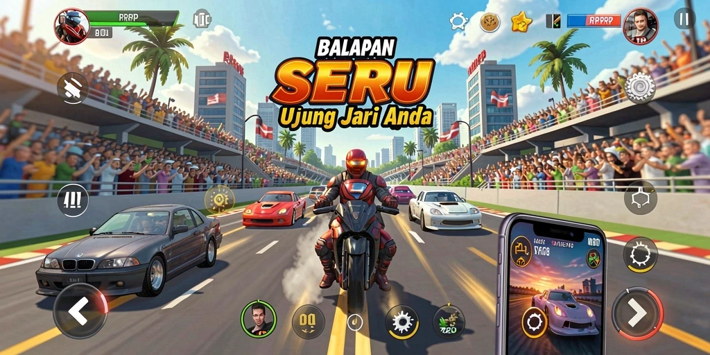 Gameplay RPRPRP yang menegangkan dalam kecepatan tinggi.