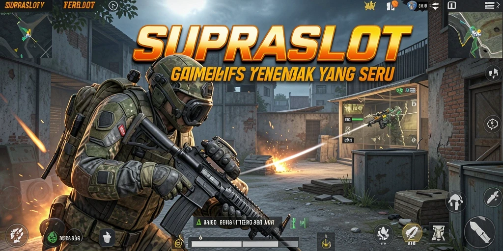 Tampilan gameplay mendebarkan dan penuh aksi dari <strong>SUPRASLOT</strong>.