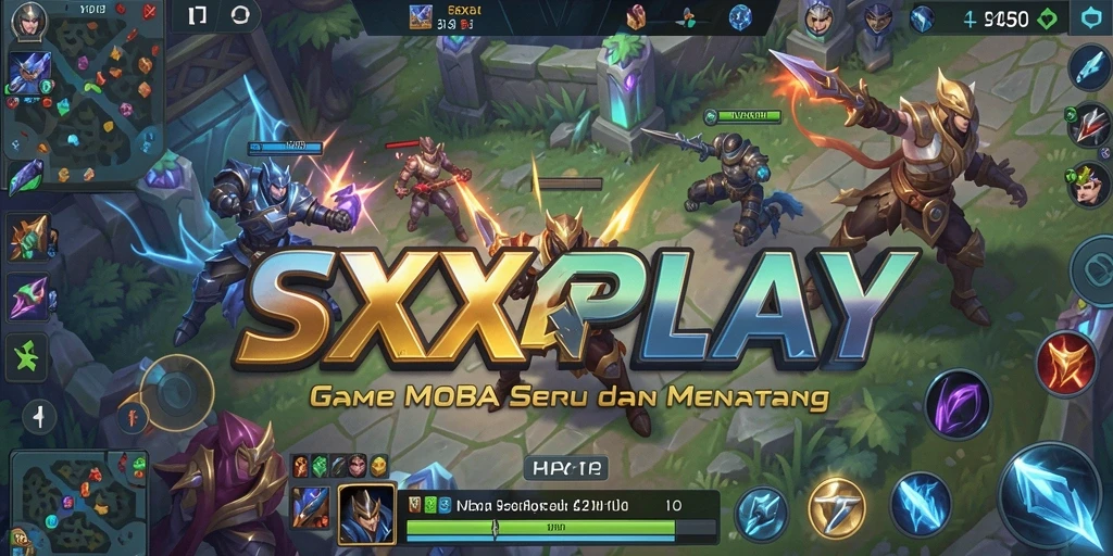 Tangkapan layar gameplay SXXPLAY yang menunjukkan pertempuran epik di arena MOBA.