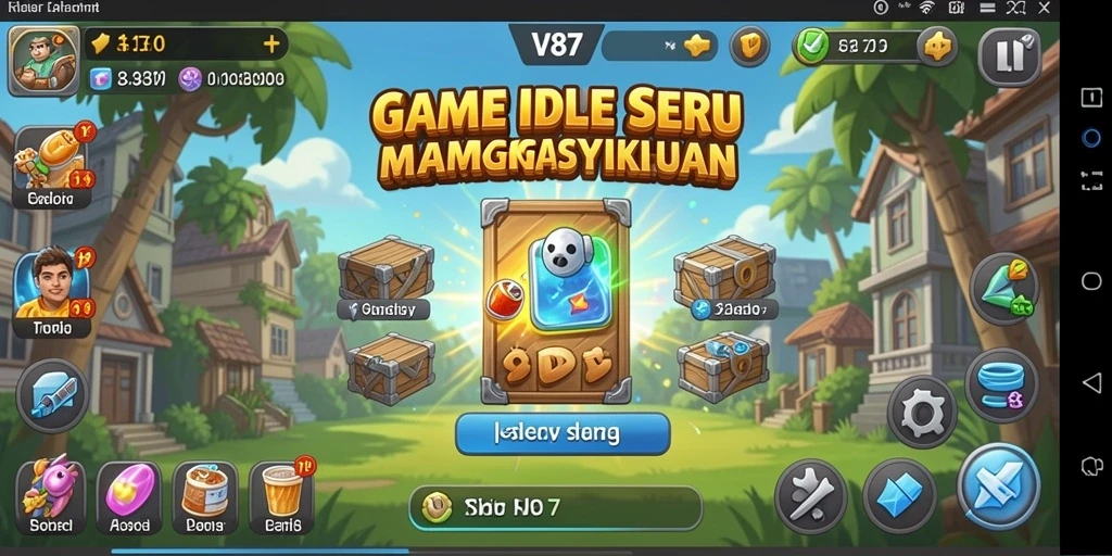 Tampilan menarik dari gameplay Idle V87 yang seru dan memikat.