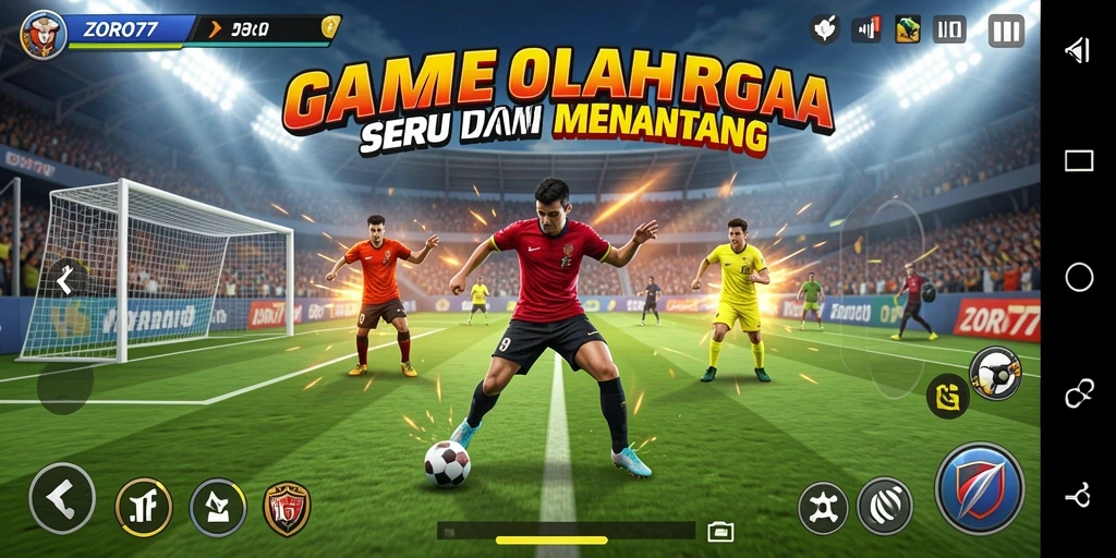 Gameplay seru dalam ZORO77 yang menampilkan olahraga yang kompetitif.